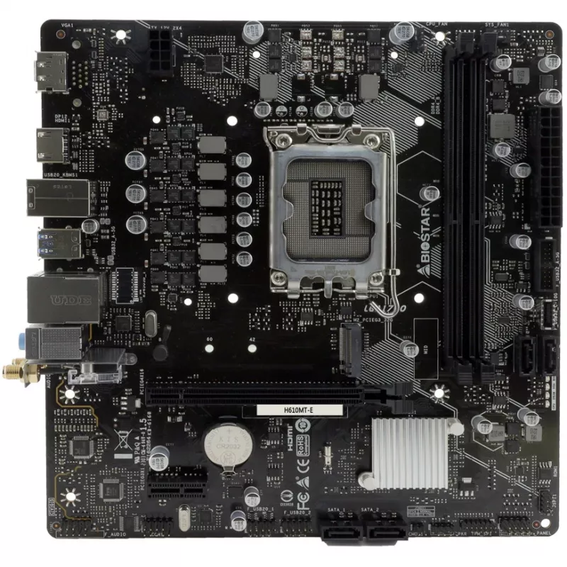Placa base Biostar H610MTE DDR4 LGA1700 Micro-ATX