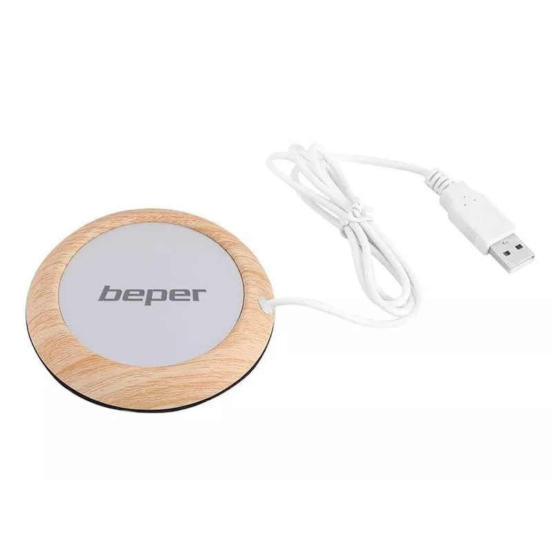 Calientatazas Beper P201UTP003 Silver Wood