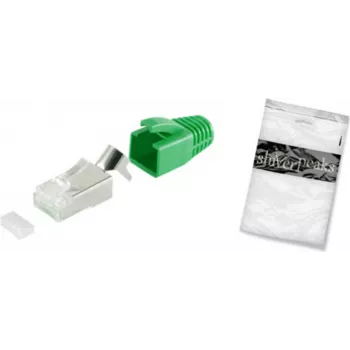 Conector de cable RJ-45 ShiverPeaks BS72067-G verde