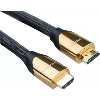 Roline Premium - Cable HDMI con Ethernet - HDMI (M) a HDMI (M) - 1 m - Doble aislamiento - Nylon Black - Compatibilidad 4K