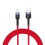 Cable de datos USB a Lightning Tellur, 3A, 1,2 m, indicador LED, rojo