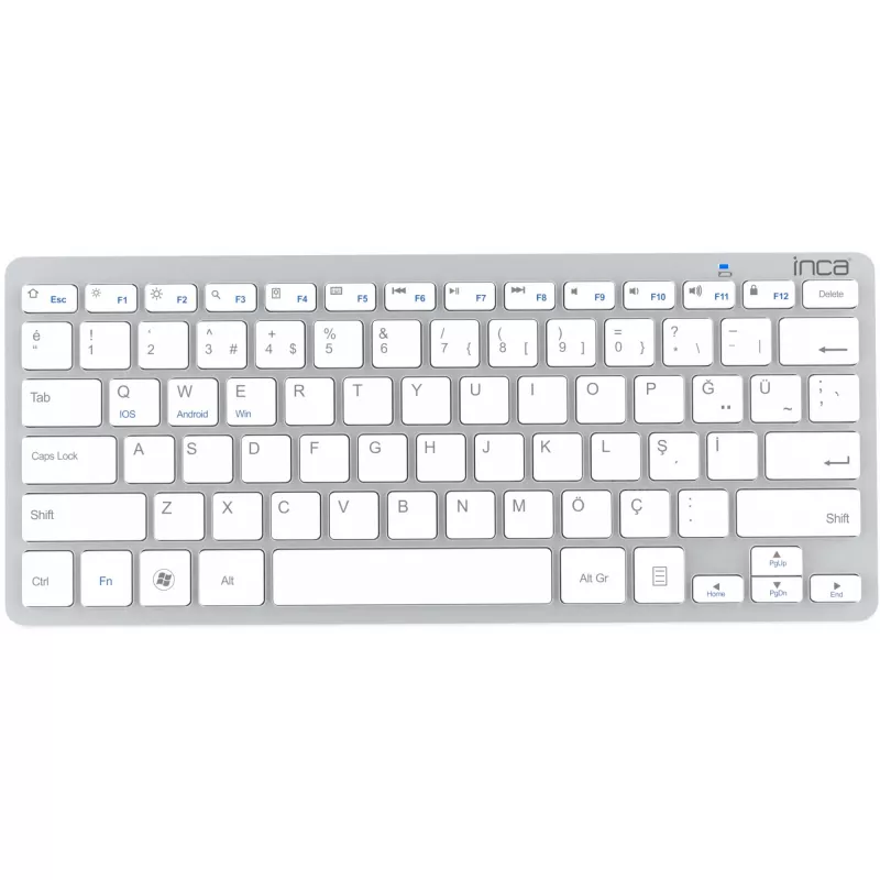 Teclado inalámbrico Inca IBK-569BT Bluetooth 78 teclas Metallic Plata