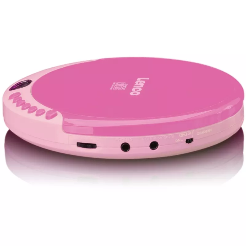 Reproductor de CD portátil Lenco CD-011 Rosa