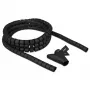 Tubo espiral con herramienta de guiado, 2,5 metros x 20 mm, tubo para cables negro