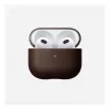 Funda de cuero para AirPods Nomad V3 Rustic Brown — cubierta protectora de cuero para el estuche de carga de los AirPods