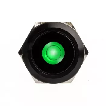 Pulsador antivandálico DimasTech PD220 de 25 mm Blackline Dot RGB