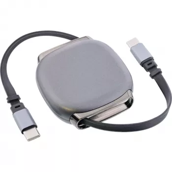 Cable USB-C InLine 35850, 100W Power Delivery, 0,80 m, negro/gris