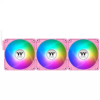 Ventilador THERMALTAKE CT140 EX Reverse ARGB Sync 140 mm, 500–1800 RPM, rosa, 3 unidades
