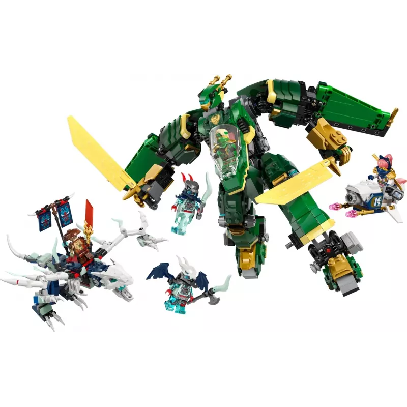 LEGO NINJAGO Set 71845 Lloyds Jet Mech — 1112 piezas, 5 minifiguras, alas móviles, altura 240 mm
