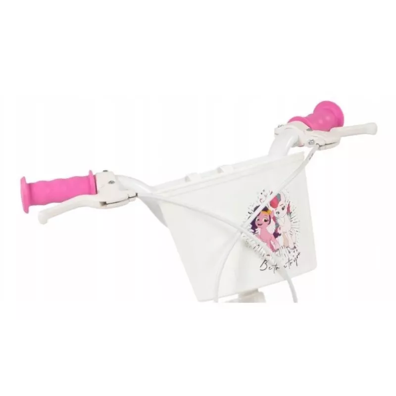 Bicicleta infantil Toimsa TOI1497 rueda de 14 pulgadas, temática My Little Pony, para 4–6 años, 4 ruedas, frenos de llanta delantero/trasero
