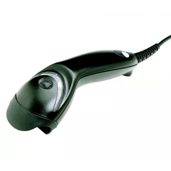 Escáner de mano Honeywell Eclipse 5145, 1D, kit (RS232), negro, retail, 1D, láser, distancia de lectura 0-14cm, 72 escaneos/seg., incl.: cable (RS232), fuente de alimentación (EU