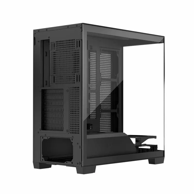 Caja de PC MODECOM Volcano Stellar NF ATX Midi Tower, cristal templado, negra, compatible con ATX/micro ATX, GPU hasta 420 mm, disipador de CPU 175 mm