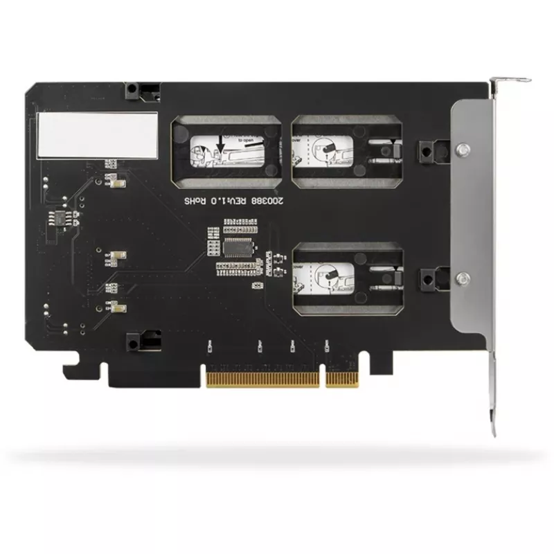 Rack de almacenamiento móvil RAIDSONIC ToughArmor MB842MP-B — 2 bahías extraíbles para M.2 NVMe, PCIe 4.0 x16