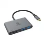 Hub multipuerto Akasa 4 puertos USB-C USB 3.2 Gen 2 con conector macho y puerto de carga rápida - cable - digital/datos