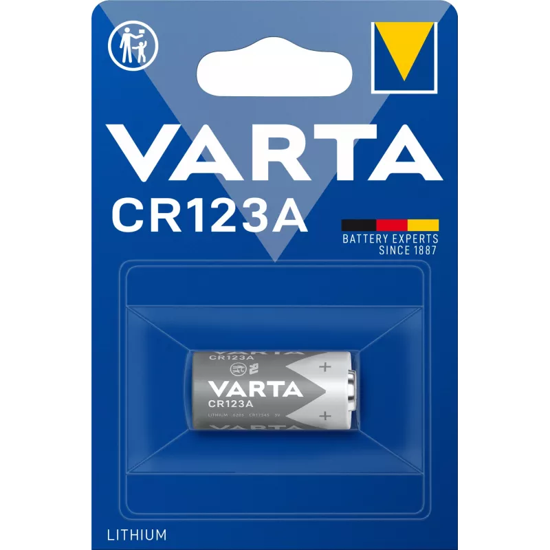 Varta pila de litio CR123A 3V 1600mAh para cámara