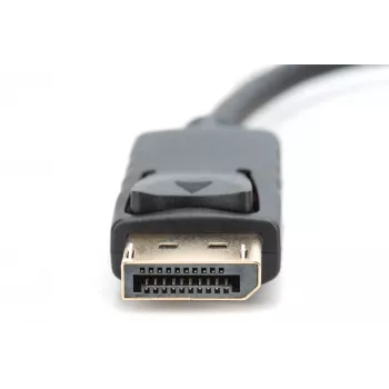 Adaptador DIGITUS, conector macho DisplayPort - conector hembra HDMI A, DisplayPort estándar 1.1a, certificado UL20276, AWG28 (DB-340400-001-S)