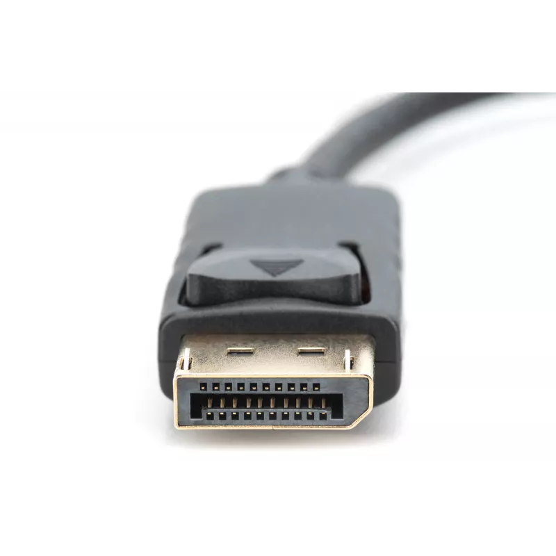 Adaptador DIGITUS, conector macho DisplayPort - conector hembra HDMI A, DisplayPort estándar 1.1a, certificado UL20276, AWG28 (DB-340400-001-S)