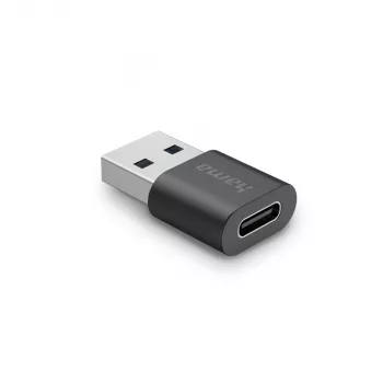 Adaptador USB Hama, conector macho USB-A - conector hembra USB-C, USB 3.2 Gen2, 10 Gbit/s