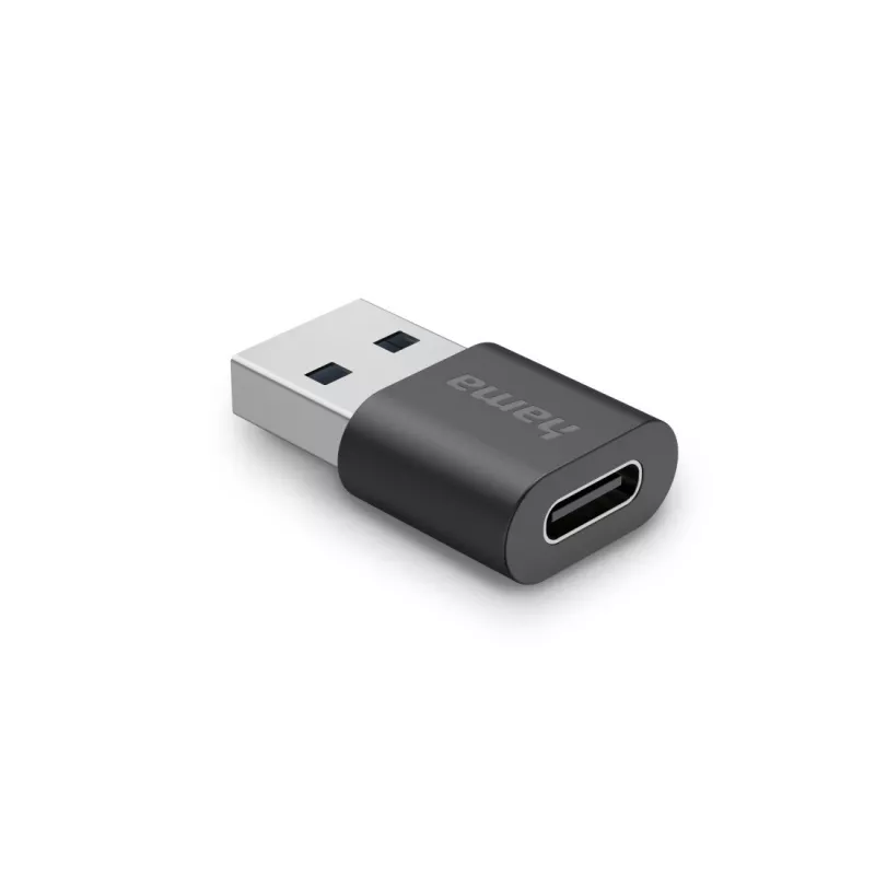 Adaptador USB Hama, conector macho USB-A - conector hembra USB-C, USB 3.2 Gen2, 10 Gbit/s
