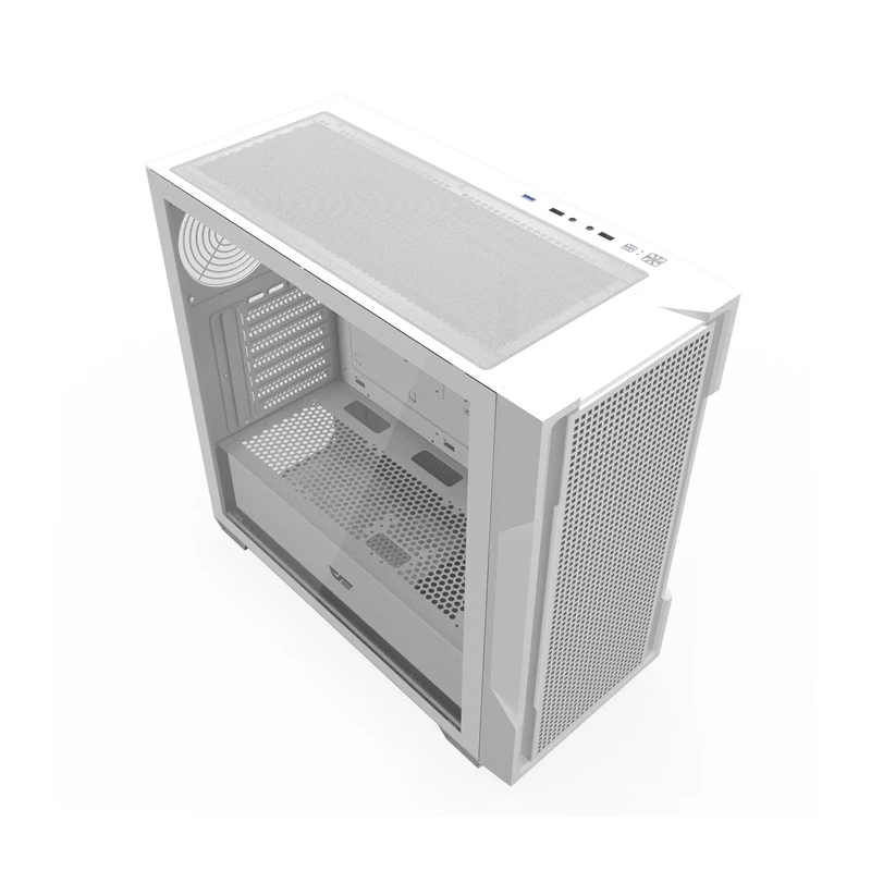 Caja de PC Darkflash DS900 Mesh sin ventiladores (blanco)