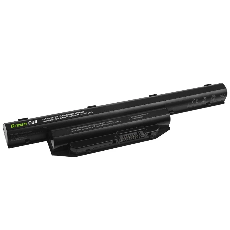 Batería Green Cell FS31 para Fujitsu LifeBook — LiPo 4400 mAh, 11,1 V, negra, 1 unidad