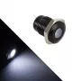 Pulsador antivanadálico iluminado Lamptron LAMP-SW2004-H, policarbonato negro, punto blanco