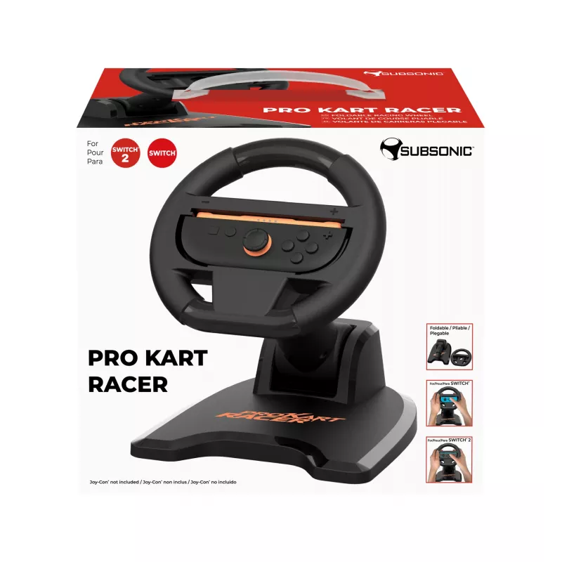 Volante SUBSONIC SA5727-1 para Nintendo Switch — sensibilidad ajustable, diseño kart-racer