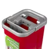 GB870 MaxiClean Set de fregona plana con cubo de limpieza 2 en 1 5,7L set de fregona suelo sistema de limpieza limpiador cabezal giratorio 360°