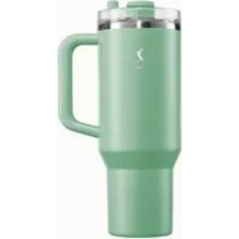 Vaso isotérmico Lurch Big Cup verde salvia oscuro 1,2 L acero inoxidable al vacío de doble pared