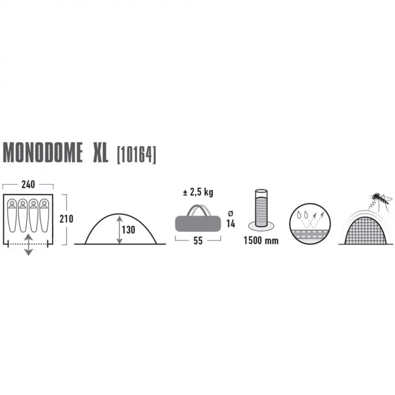 High Peak Monodome XL tienda de campaña tipo cúpula/igloo azul 10164