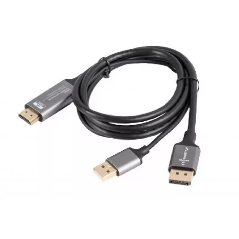 CABLE HDMI(M)->DISPLAYPORT(M) 1M 4K NEGRO LANBERG