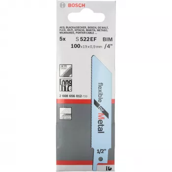 Hoja de sierra de calar Bosch S 522 EF bimetal 5 unidades corte de metal