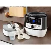 Olla a presión eléctrica Rommelsbacher MD 1000 – 4 l, 1000 W, 14 programas, blanco/negro