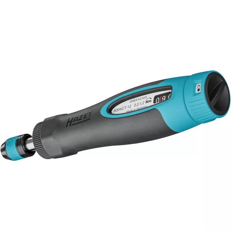 Destornillador dinamométrico 6004CT-12 (negro/azul, 0,2 - 1,2 Nm, portapuntas de 1/4, mango redondo)