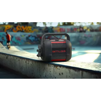 Radio Bluetooth portátil Muse M-968 BTR — 40 W, NFC, batería recargable