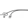 Renkforce Cable USB USB 2.0 conector USB-A macho, conector USB-C™ macho, conector USB-Micro-B macho, conector Apple Lightning 1,00 m Gris oscuro con funda (RF-3335108)