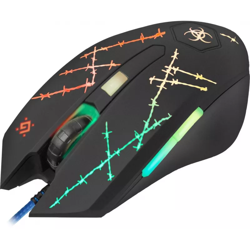 Ratón gaming Defender Forced GM-020L ambidiestro USB Type-A óptico 3200 DPI