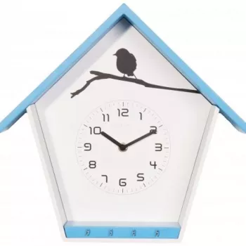 Reloj NeXtime 3109bl Cuckey, 30,5x33x11 cm, pared, azul/blanco