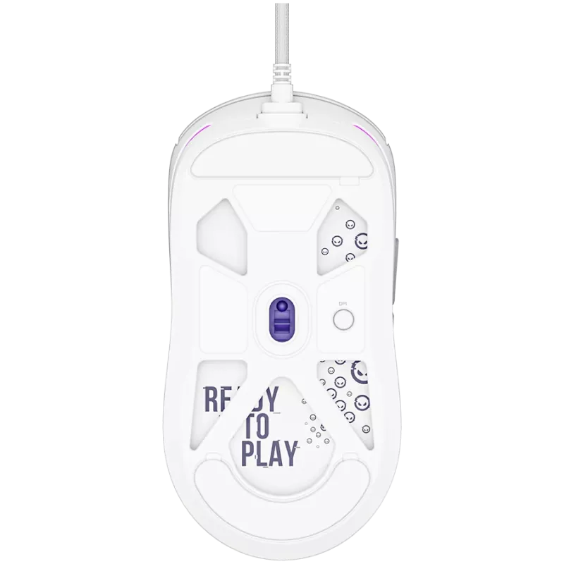 LORGAR MSA10, ratón gaming Advanced Ultralight con cable, blanco