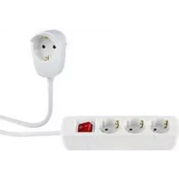 Alargador eléctrico REV 0012395114 5 m 4 tomas AC interior Blanco