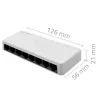 Switch de red QOLTEC 52246 — 8 puertos RJ45, 100 Mbps