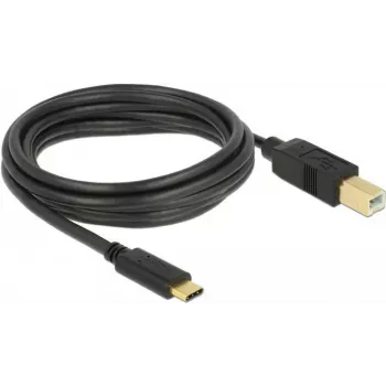 Cable USB DeLOCK 83666 USB 2.0 3 m USB C USB B negro