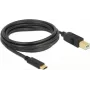 Cable USB DeLOCK 83666 USB 2.0 3 m USB C USB B negro