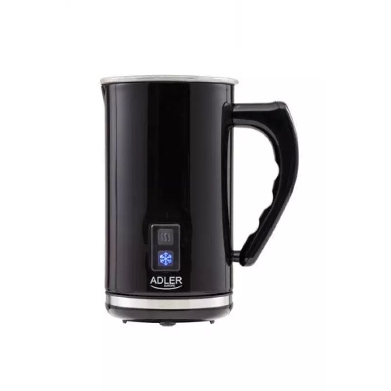 Espumador/calentador de leche automático Adler AD 4478 — recipiente de acero inoxidable, capacidad 240 ml, 500 W, caliente y frío