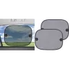 Parasol para coche IWH protección solar para automóvil con cortina enrollable negra — fijación segura para niños