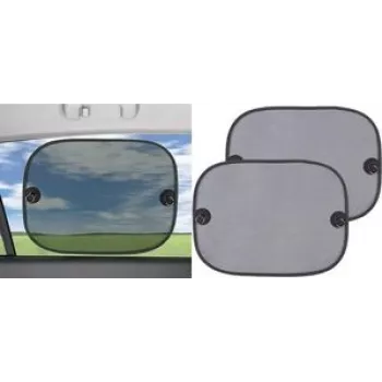 Parasol para coche IWH protección solar para automóvil con cortina enrollable negra — fijación segura para niños