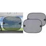 Parasol para coche IWH protección solar para automóvil con cortina enrollable negra — fijación segura para niños