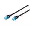 Latiguillo CAT 5e U-UTP 0,25 m negro