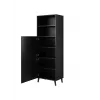 Armario de almacenamiento Cama Meble ABETO 60×40×176,5 cm negro brillo, de pie junto a la pared
