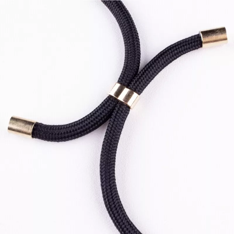 Collar para teléfono Lookabe para iPhone 7/8 Plus — cadena dorada, funda negra